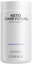 Codeage Keto Carb, White Kidney Bean, Green Tea & Cinnamon Bark Supplement, Triple Action Keto Cheat Vegan Pills, Ketogenic, Low Carb Diet Sugar, 3 개월 공급, Non-GMO, Gluten-Free, 180 캡슐