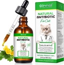 Cats, Premium Cat Antibiotics Supplemen, Cats, Pet Supplements, Cat Antibiotics 지원 Immune 및 Cats Allergy Relief, Cats Multivitamin - 2 Fl Oz / 60ML을위한 자연 항생제