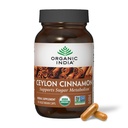 ORGANIC INDIA Ceylon Cinnamon 보충 - 유기 Ceylon Cinnamon 캡슐, Cinnamon 알약 초본 보충교재, 지원 소화, 항 산화제의 근원, USDA 유기, Vegan, 글루텐 자유로운 - 90의 캡슐