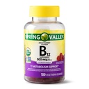 봄 밸리 성인 거미 비타민 B12, 대사 지원, 자연적인 과일 풍미, 100 Gummies
