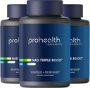 ProHealth NAD 트리플 부스트. 3X NAD + 최적화. 의사는, 여분 힘 보충교재, 500mg Niagen Nicotinamide Riboside NR를 포함합니다 ( NMN에 있는 유효 성분) 30 서빙 (3 팩)