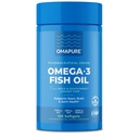 OMAPURE 물고기 기름은 Omega 3 지방산 (1개의 병, 120 Softgels) - 높은 EPA, DHA, & IFOS 물고기 기름 알약 지원 심장 & 합동 건강 - Burpless 물고기 기름은 뇌 기능을 승진시킵니다