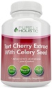 Tart Cherry Extract 캡슐 1,000mg - 180 캡슐, 3 개월 공급 - Tart Cherry 및 Celery Seed Powder와 혼합