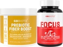 GOBIOTIX 두뇌 & Gut Wellness 번들: 초점 버섯 Complex 90 캡슐 + 섬유 보충 35 서빙