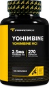 PrimaForce Yohimbine HCl 2.5mg, 270 캡슐 - 프리미엄 보충, 부스트 성능, 제로 필러, 비 GMO 및 글루텐 무료