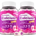 설탕 자유로운 칼슘 구연산염 Gummies 1000mg w/Vitamin D3 K2, 마그네슘, 아연, 보론, 만화, 뼈를 위한 구리, 근육 & 면역성이는, 여성 & 남자를 위한 궁극적인 흡수 칼슘 보충교재 - 채식주의자, 120 Cts