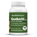 Herbsforever Guduchi 토 캡슐 Tinospora Cordifolia 지원 소화 균형 Vata와 Pitta 90 Vege 캡슐 800 Mg 각각