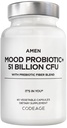 Amen Mood Probiotic 보충 51 억 CFU - 유기 Prebiotics 및 Probiotics - 산병 Probiotic 알약, 섬유 - 무드 유기 Ashwagandha, 블루베리 - Vegan & Non-GMO - 60 캡슐