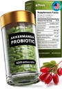 Akkermansia Muciniphila Probiotics 320 Billion CFU   GLP-1 Probiotics and Prebiotic | 아킬리아 Probiotics for gut health | Inulin Prebiotic Fiber Capsules Astaxanthin & Berberine & Chromium 120 개