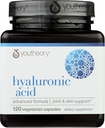 Youtheory Hyaluronic 산 진보된 공식, 낙농장 자유로운, 120의 캡슐 (1의 포장)