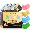 눈 헝겊 조각의 밑에, 어두운 원형을 위한 40 쌍 눈 가면, 퍼프 아이, Undereye 부대, 주름, 24K 금, Hyaluronic 산, 로즈 & 알로에 Vera, 남자 & 여자 선물을 위한 눈 처리 피부 관리