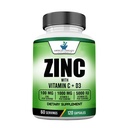 미국 표준은 아연 100mg, 비타민 C 1000mg, 및 비타민 D3 5000 IU (125mcg) 봉사 당 - 글루텐 자유로운, 비 GMO, 120의 캡슐, 60의 서빙을 보충합니다