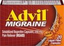 Advil Migraine 액체 채워진 캡슐 - 20 ct, 6 팩