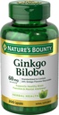 Nature's Bounty Ginkgo Biloba, 건강한 뇌 기능, 초본 보충교재, 60 Mg, 200의 캡슐을 지원합니다