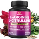 BMVINVOL L Arginine L Citrulline 보충 플러스 Beet 뿌리, Moringa, 올리브, 지원을 위한 빨간 Spinach 매일 - 90의 캡슐