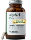 Bone 조밀도를 위한 ALGAECAL 유기 빨간 조류 칼슘 보충교재, 비타민 K2 MK7 (100mg), 비타민 D3 (1600 IU), 마그네슘 (350mg) & 추적 무기물 & 힘, 삼키기, 120 Veggie 모자에 쉬운