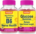 WellYeah 높은 효능 비타민 B6 + 포도당, Gummies 번들 - 훌륭한 타스팅, 비타민 보충, 글루텐 무료, GMO 무료, Chewable Gummy