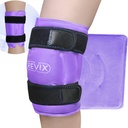 REVIX XL 무릎 얼음 랩 전체 무릎 주위, 근육 Ache 용 젤 아이스 팩, 불쾌감 감소 및 유연성을 촉진하기 위해 콜드 팩, 부드러운 견면 벨벳 라이닝, 보라색