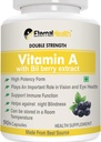 Eterna.l-Health Vitamin A (Double Strength) with Bilberry Extracts and Retinyl Palmitate Extracts- High Potency Form - 건강한 비전 및 면역 체계 및 건강한 성장 지원 - 90 Veg Capsules