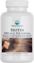 Nature 's Lab Biotin 5000 mcg - 건강한 모발, 피부 및 손톱 - 120 캡슐 (4 개월 공급)