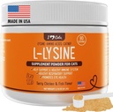 고양이를위한 iHeartCats L-Lysine - 고양이를위한 Immune & Respiratory 보충교재 - 고양이 Sneezing & Runny Nose Relief - 고양이 Nip와 L-Lysine 분말 - 치킨 & 살몬 풍미