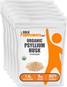 BulkSupplements.com 유기 Psyllium Husk 분말 - 베이킹, 섬유 보충을위한 Psyllium Husk 분말 - 글루텐 무료, 서빙 당 1.4g, 1kg (2.2 파운드) (포장 5)