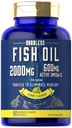Carlyle Fish Oil 2000mg | 600mg 오메가 3 여성용 보충 | 90 Odorless Softgel | 레몬 맛 | 비 GMO 및 글루텐 무료