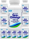 500 Softgels (10 병) 남자 & 여자를 위한 높은 힘 럭비 1000mg 자연적인 깊은 바다 Hiccupsless 물고기 기름 오메가 3 지방산 (EPA 300mg & DHA 200mg), Promotes 뇌/하수체/스킨 & 심장 건강, 미국에서 만드는