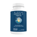 BIOHM Omega-3 물고기 기름 (2500mg, 60 Softgels) 높은 Potency 860mg EPA & 630mg DHA, 오메가 3 지방산은 뇌, 합동, 눈, Liver & Gut 건강, 지속가능한 근원을 지원하기 위하여 보충합니다