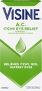 Visine A.C. 아연 황산염 & Tetrahydrozoline HCl를 가진 Itchy 눈 기복 눈 방울, 빨간, Watery & Irritated 눈, 0.5 fl. oz를 위한 적대 Reliever & Astringent를 가진 눈 방울 처리