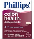 Phillips' Colon Health Daily Probiotic 캡슐, 4-in-1 Symptom Defense는 Occasional Gas, Bloating, Constipation 및 Diarrhea, Daily Supplement, 30 카운트에 대한 방어를 돕는 데 도움이됩니다.