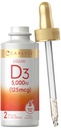 Carlyle Liquid Vitamin D3 | 5000 IU (125 mcg) | 2 oz | 채식주의, 비 GMO 및 글루텐 무료 보충 | 성인용 비타민 D 액체 드롭