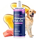 Honest Paws Wild Alaskan Salmon Oil for Dogs & Cats - 피부, 코트, 관절 및 심장 건강을위한 오메가 3 생선 오일 보충 - 자연적, 지속 가능한 Sourced, 16 oz