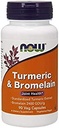 지금 Turmeric & Bromelain, 90 채식 캡슐