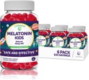 Lunakai Kids Melatonin Gummies 1mg - 가장 쉬운 번식 공식 - Non-GMO, Vegan, Gluten Free Chewable Low Dose Supplement for Kids - 아이들을위한 자연 수면 거미 2 세 + - (6 팩)