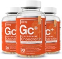필수 성분 글루코사민 Chondroitin MSM Boswellia Serrata Hyaluronic 산 보충교재 합동 지원 Flexibility를 위한 산화 보충교재 - 270의 캡슐 (3 팩)