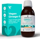Vegan Omega 3 액체, Microalgae에서, 비타민 D3와 EPA DHA의 800mg, 지원 심장, 두뇌, 그리고 눈 건강, 자연적인 물고기 기름 대안, 영국 만드는, 온화한 오렌지 향기롭게 하는