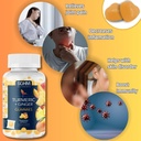 SOHM Turmeric Ginger Gummies, 60 개인적으로 포장, 도움 피부 장애, 지원 합동 건강 - 성인 남자와 여자를 위한 파인애플 풍미 Gummies