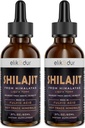 Shilajit 수지 유기 액체 보충교재, Shilajit Himalayan 유기, Shilajit 액체 하락, Shilajit 하락은 수지 & 캡슐, 120 ml에 85의 추적 무기물, 대안을 포함합니다