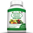 순수 Heathland Non-GMO 슈퍼 매일 Multivitamin 성인 – 42 자연 과일 & 야채 혼합 21 필수 비타민 & 미네랄 – Vegan 코팅 정제, 90 미국에서 만든