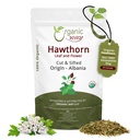 Organic Way Hawthorn Leaf and Flower Cut & Sifted (Crataegus monogyna) - 초본 차 | 유럽 야생 동물 | USDA & Kosher 인증 | 비 GMO & 글루텐 프리 | 원산지 - 알바니아 (16 Oz)