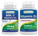 D3 & 비타민 D3 10000 I를 가진 제일 자연적인 비타민 K2 (MK7)