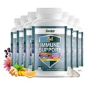 GreeNatr 7 in 1 Immune 지원 보충교재 비타민 C, 비타민 D3, 아연 50mg, Quercetin, Echinacea Purpurea, Sambucus Elderberry 및 Ginger를 위한 보충 - 60의 캡슐 (12의 병)