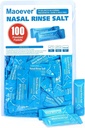 Neti Pot Salt Packets - 100 개인적으로 Nasal Wash 용 Saline Packets | Neti Pot Refill Kit| 효과적인 Nasal Irrigation | Sinus Care | Nasal Clean Solution