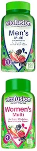 남자를 위한 vitafusion 성숙한 거미 비타민의 뭉치, 남자, 75 일 공급, 150 조사 + Vitafusion 여자 Multivitamin Gummies, 75 일 공급, 150 조사를 위한 베리 맛있는 매일 Multivitamins