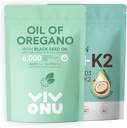 Oregano 캡슐의 기름 & 비타민 D3 10000 iu 플러스 K2 (MK-7) 200 mcg, 300 코코넛 오일 Softgels