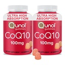 Qunol CoQ10 Gummies, CoQ10 100mg의 Delicious Gummy 보충 교재, 도움 지원 심장 건강, 채식주의자, 글루텐은, 매우 높은 흡수, 2 달 공급 (60의 조사, 2)를 해방합니다