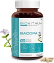 Biovitalia 자연적인 Bacopa 보충교재 캡슐은 뇌 기능 1000mg - 60의 캡슐을 지원합니다