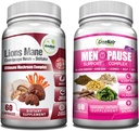 GreeNatr Energy Boost Plus Menopause 지원 번들 : 우리의 버섯 보충은 자연적인 에너지 부스트를 제공하고, 지속적인 활력을 촉진 + 뜨거운 플래시, 밤 땀에 대한 초본 정신 복합체