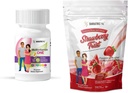 BariatricPal 듀오 덴 스위치 30 일 공급 비타민 팩 (Iron-Free 캡슐 칼슘 시트레이트 소프트 체스 Probiotics - Strawberry Twist)